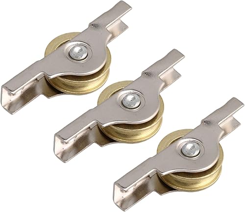 Miniatura 2 de RDEXP Rueda deslizante de 0.787 in de diámetro, rueda ranurada para armarios, estanterías, puertas y ventanas, juego de 20