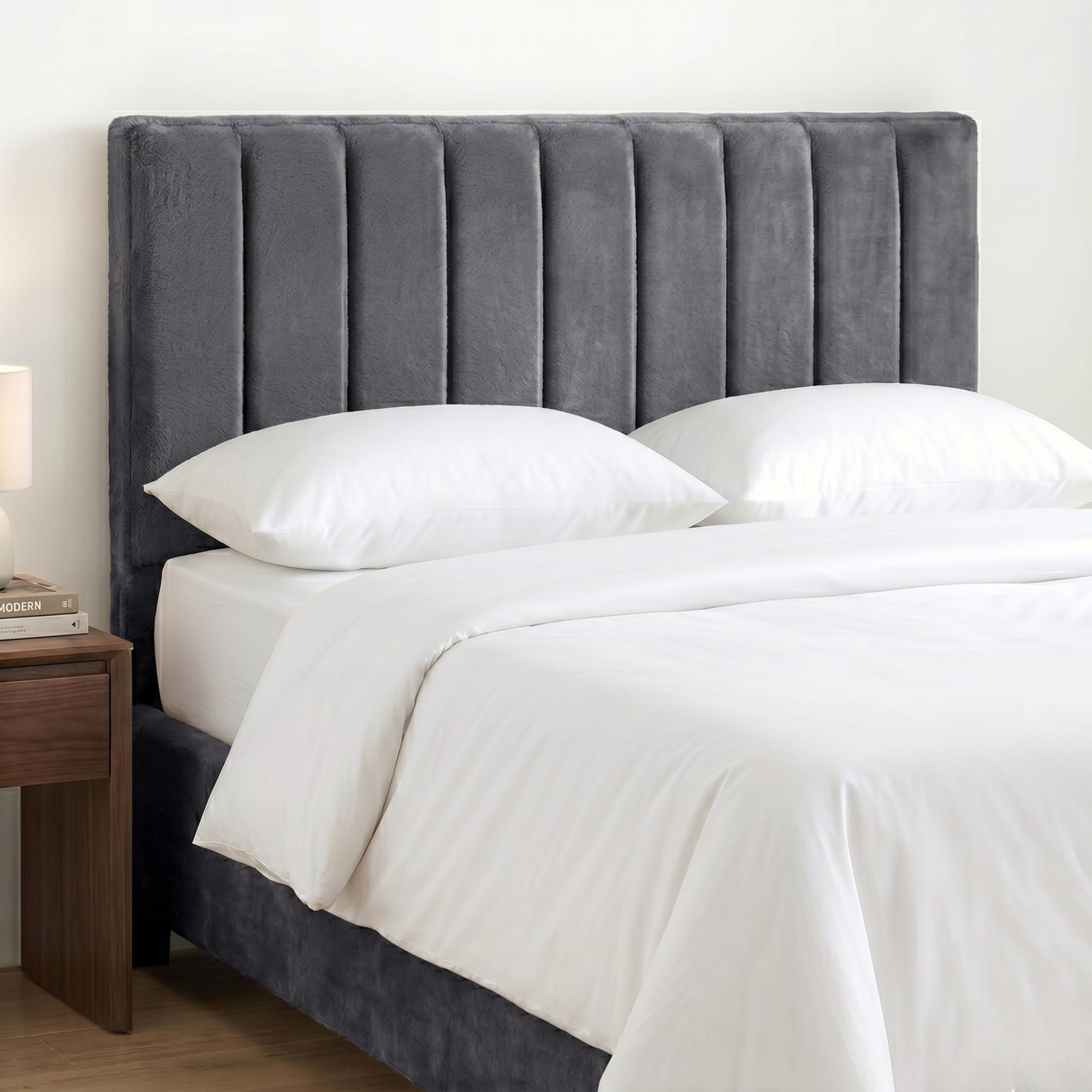 BEDELUNA Headboards for Bed - 24” 9vp Plush Fabric Headboard - Elegant Divan Bed Thick Padding Bed Headboards, Luxury Bedroom & Hotel Furniture
