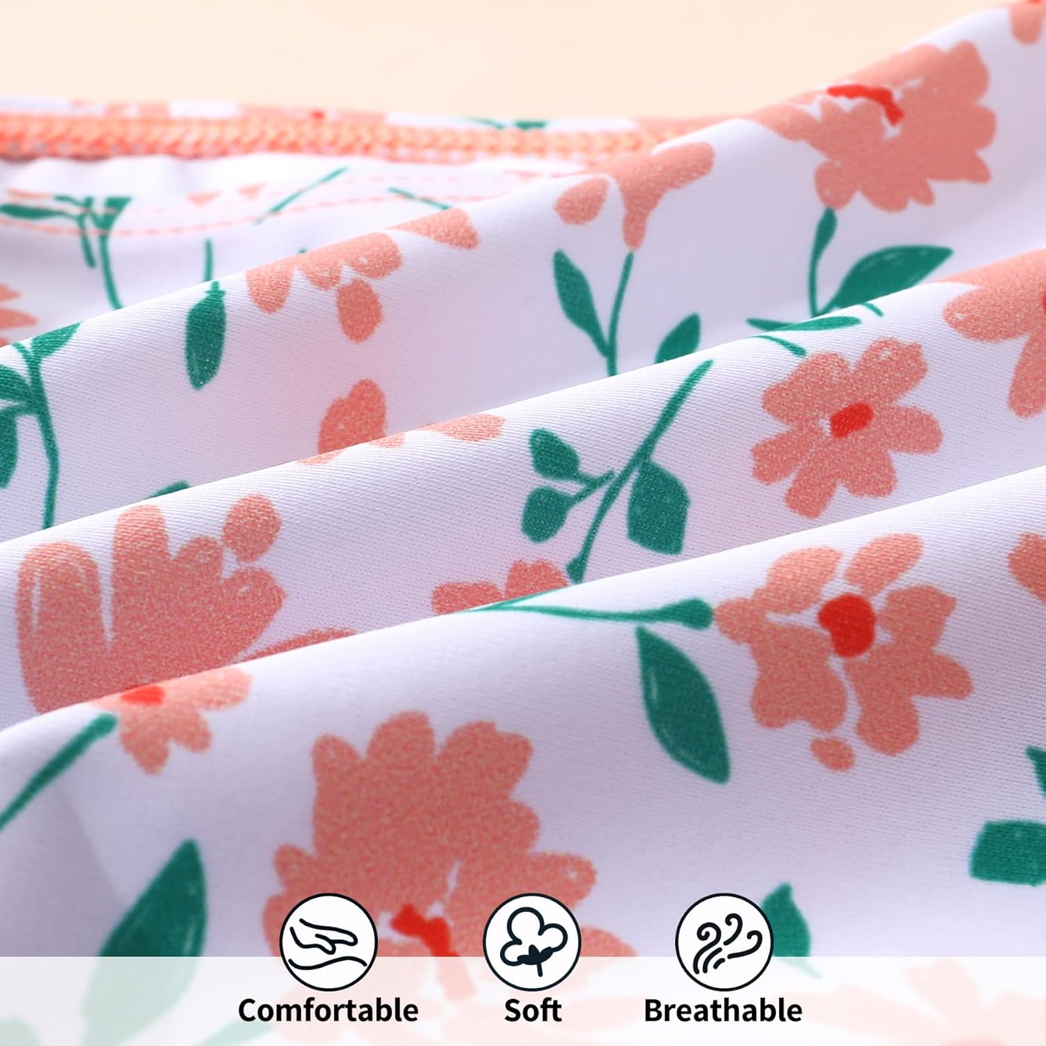 Toddler Swimsuit Girl Color Block Stripe Swimwear Baby Girl Summer Beach Bathing Suits Bikini Set with Ruffled Edges - Image 6