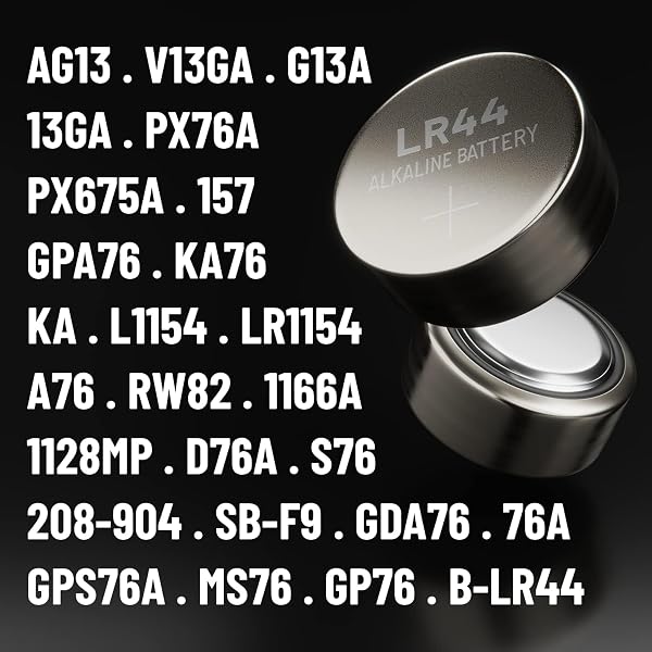 BenjiPower - 40 Piles LR44 AG13-1,5V Alcaline étanche & Longue durée - LR1154 / L1154 / L1154F / G13 / G13A / 13GA / 157 / V13GA / PX76A / RW82 - Pile lr44 Pile Bouton, Pile AG13, Pile A76, Pile LR 44 - 3