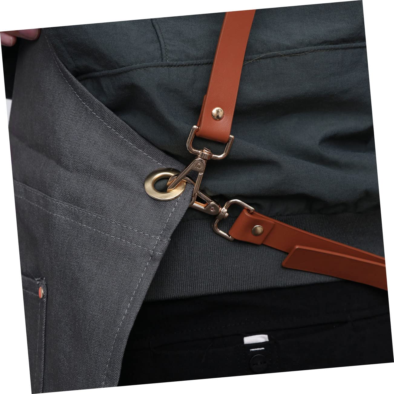 LIFKOME Grembiule Da Lavoro in Denim Regolabile Grembiule Tasche Multiple Professionale Per Parrucchiere Cameriere Cucina
