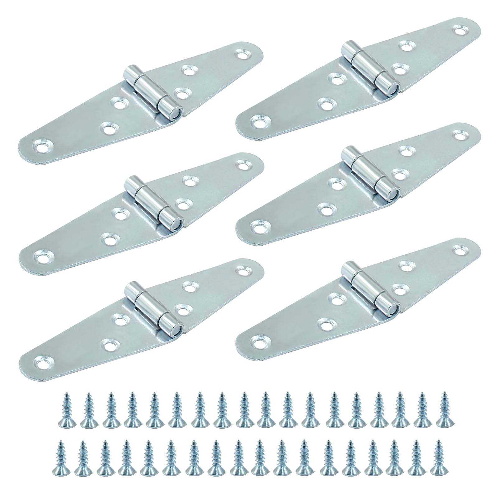 Heavy Duty Strap Hinges - 6 Pack Black -7