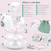 Vista 9 de Extractor de leche manos libres, extractor de leche con aplicación, extractor de leche manos libres inalámbrico, extractor de leche portátil