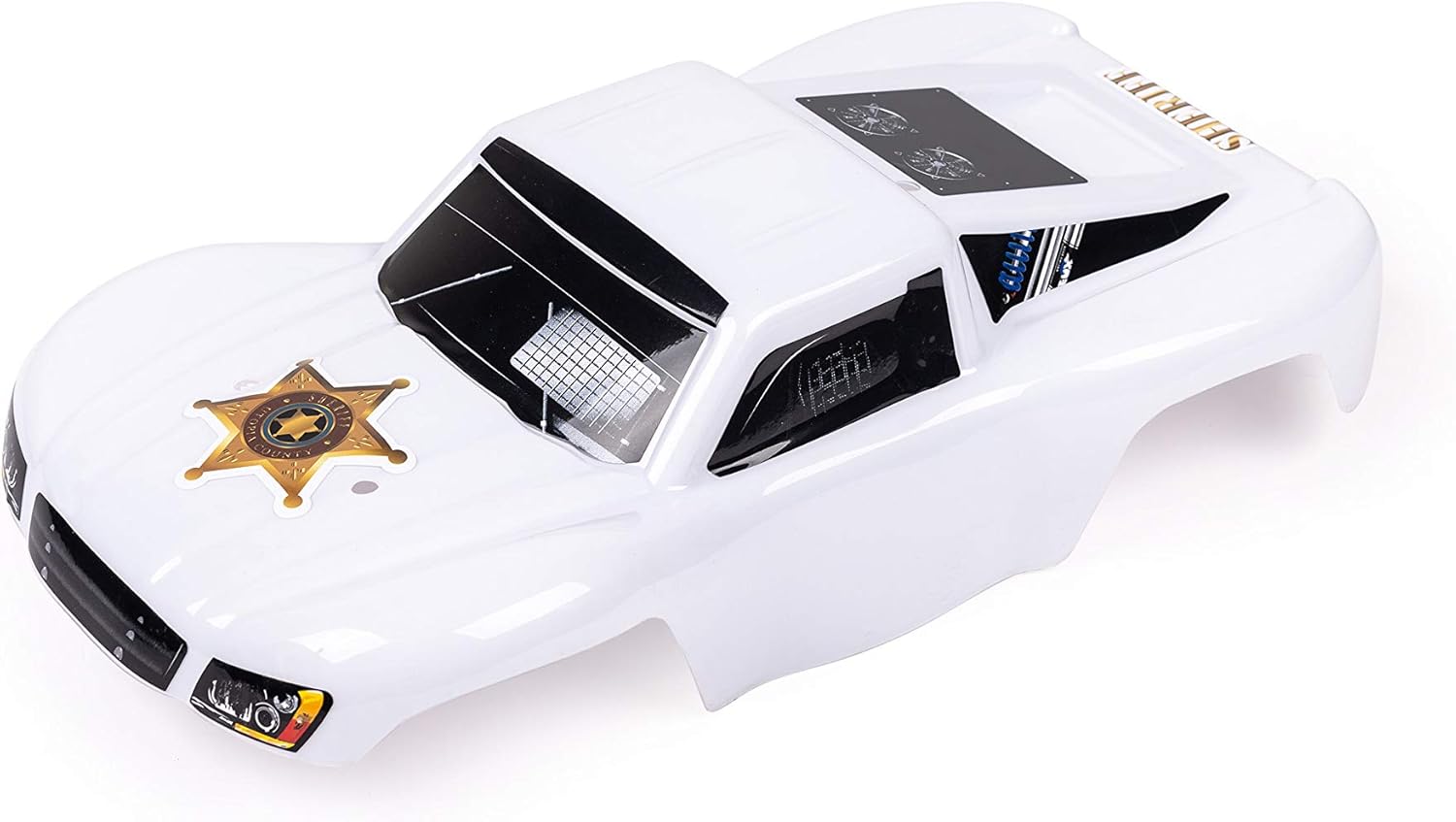 Custom Body Police White Style Compatible for 1/16 Scale RC Car or Truck (Truck not Included) SSMN-PW-01 : Toys & Games