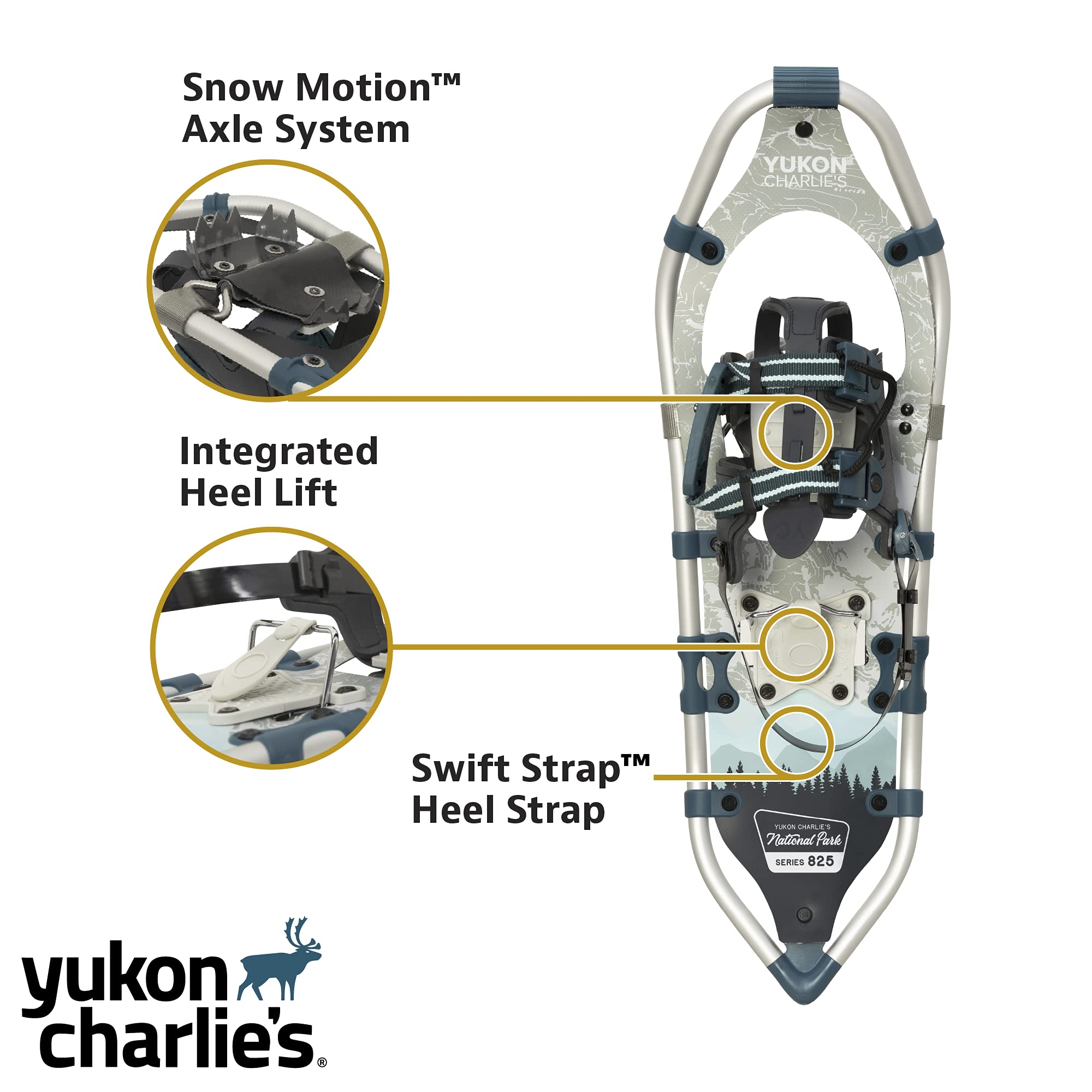 Yukon Charlies National Park - Kit racchette da neve in alluminio con telaio a V