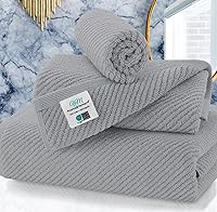 Vista 34 de Juego de 4 toallas de baño amarillas, toallas de baño de lujo, grandes de 30 x 56 pulgadas, algodón, de secado rápido, ligeras, gruesas, suaves