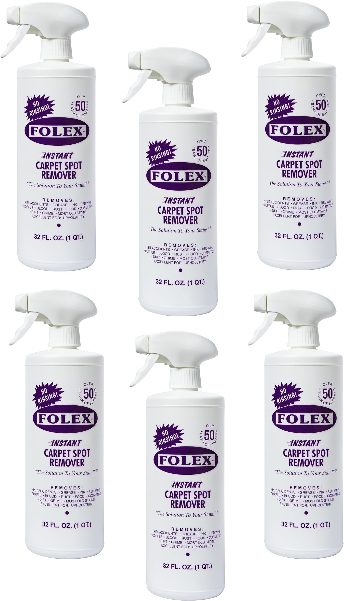 Folex Instant Carpet Spot Remover, 32oz, Pack of 6