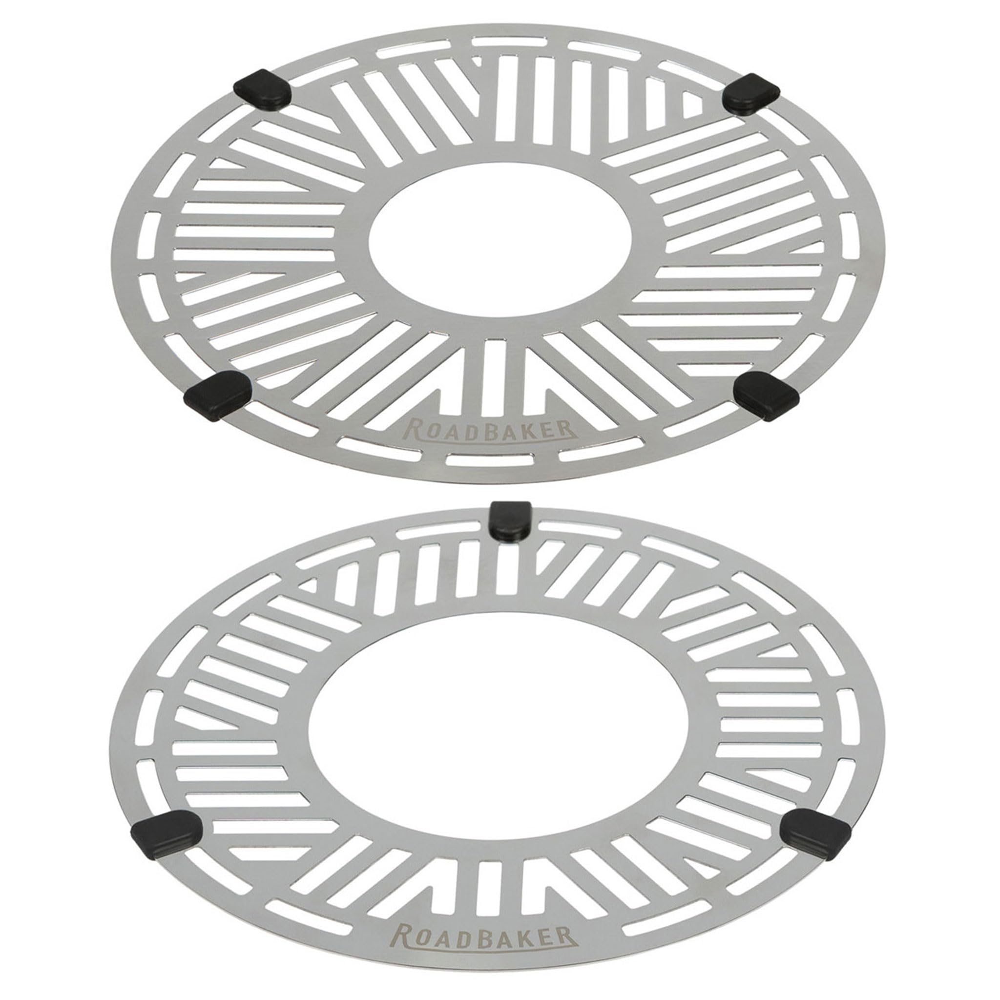 RoadRack Set – RoadRack Base & RoadRack Top | Edelstahl-Aufbackgitter für RoadBaker, Omnia 2L & Omnia Maxi 3L | Campingbackofen Zubehör für Brötchen, Aufbackwaren, Mini-Pizzen, Fisch & Gemüse