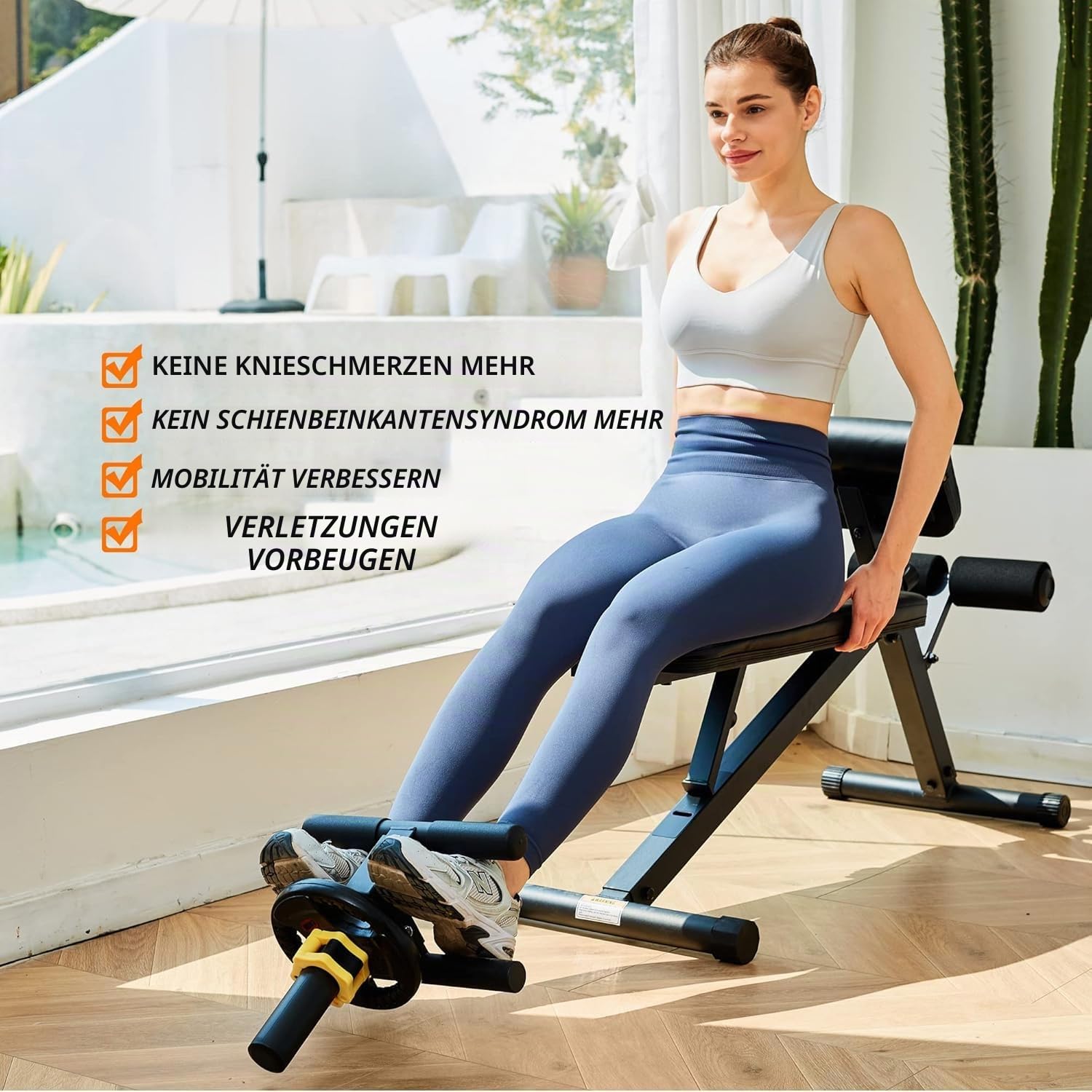 'Tibialis Trainer Tib Bar Raise Machine Exercise Equipment Strength Training Ripping Lower Leg Muscles Workout Home Gym Fit 2'' Weight Plates'