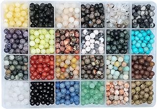 1200pcs 6mm Natural Round Stone Beads Real Gemstone Beading Loose Gemstone Hole Size 1mm