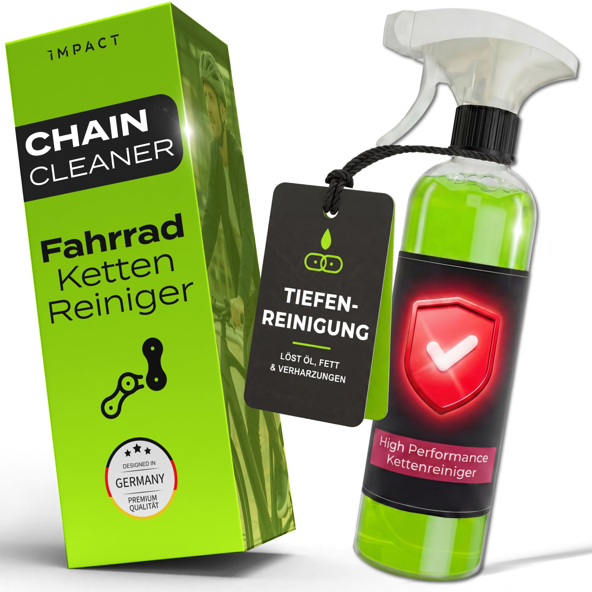 IMPACT środek do czyszczenia łańcuchów rowerowych 500 ml [do wszystkich kół i łańcuchów] – uniwersalny środek do czyszczenia łańcuchów rowerowych – szybkie i łatwe czyszczenie – przyjazny dla