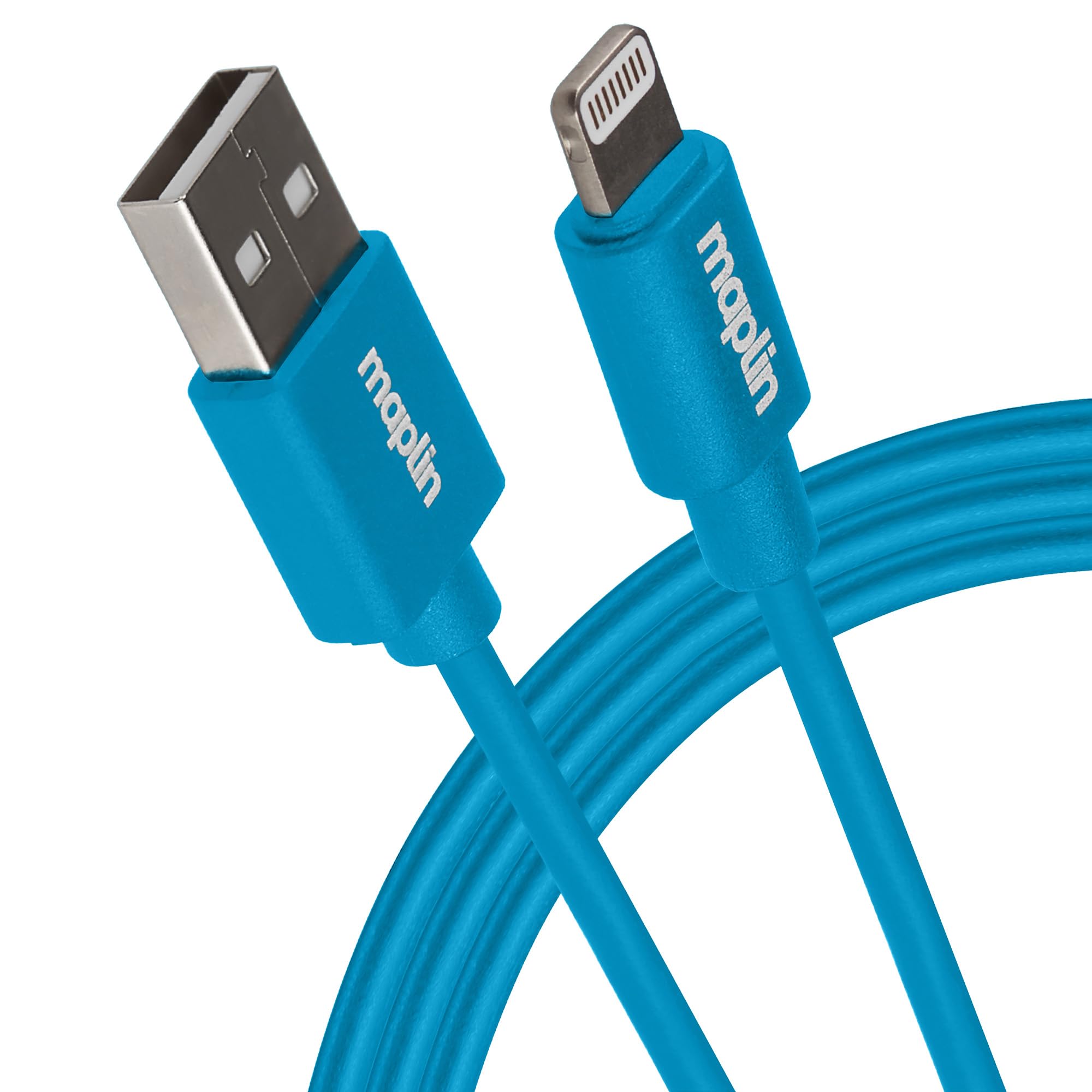 Maplin Blue Premium Lightning To Usb-A Cable - 0.75M