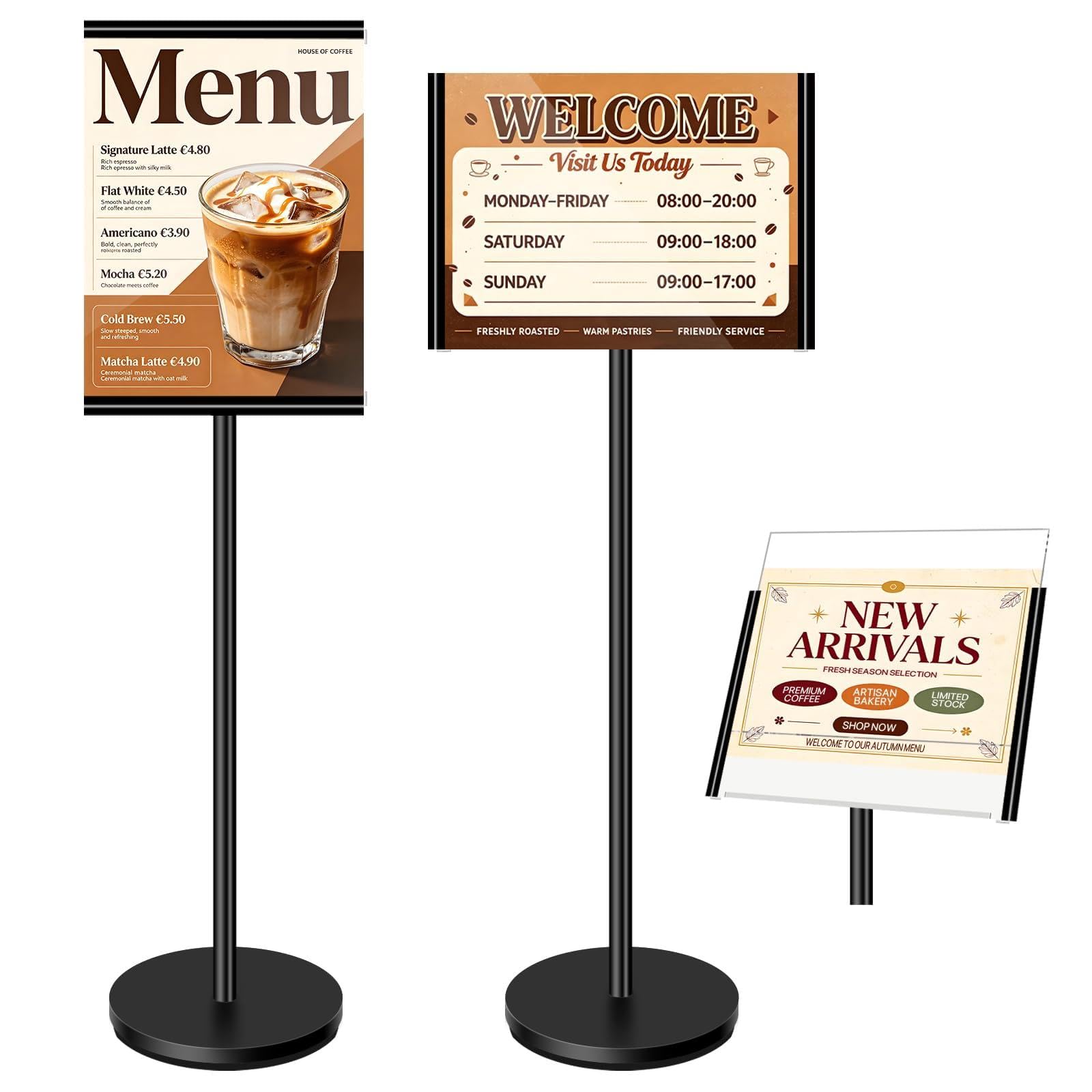 VAIIGO A3 Sign Stand Heavy Duty Poster Menu Holder Floor Display Stand — image 1