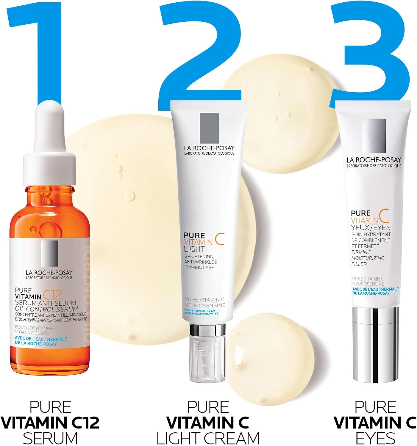 La Roche Posay Tratamiento Anti-arrugas Ligero Reafirmante e Iluminador Cuidado Dermatológico Antioxidante Apto para Piel Normal a Mixta Fórmula con Vitamina C Pura Redermic C 40 ml