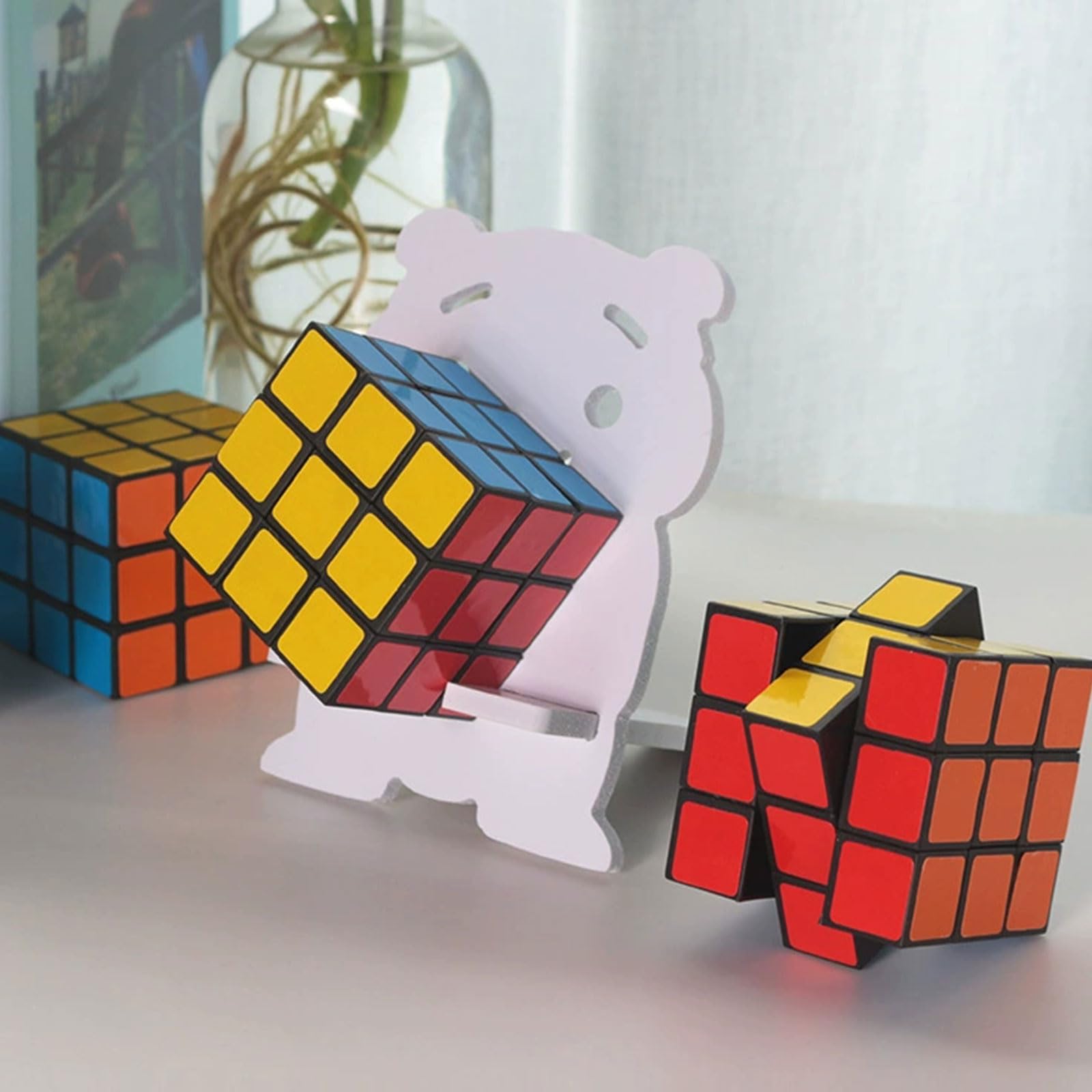 Set Di 18 Mini Cubi Magici 3x3x3 Cm Colorati Rispettosi Dell’Ambiente Ideali per Compleanni Natale Giochi Intelligenti