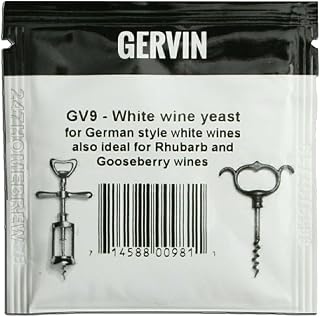 Gervin Wine Yeast B GV9 Black/White Label 5g Aromatic Fruity White Wines 5-23L