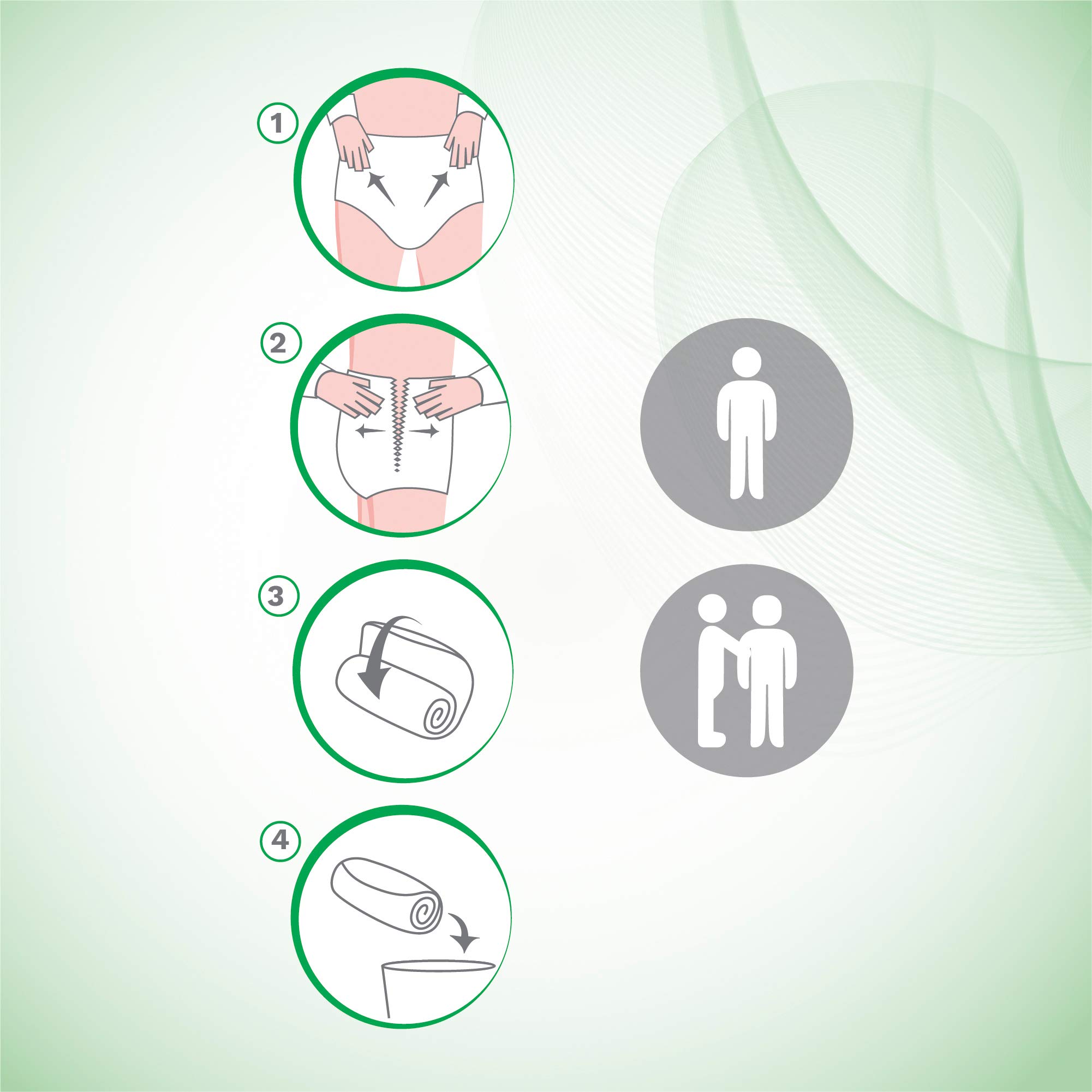 Absorbeo Pants EXTRA, Elastische 14 Stück, Absorbierende Windelhose für Mittlere Blasenschwäche, Absoluter Komfort, Totaler Schutz, Anti-Odour-System, Vollständig Atmungsaktiv, Unisex, Größe L