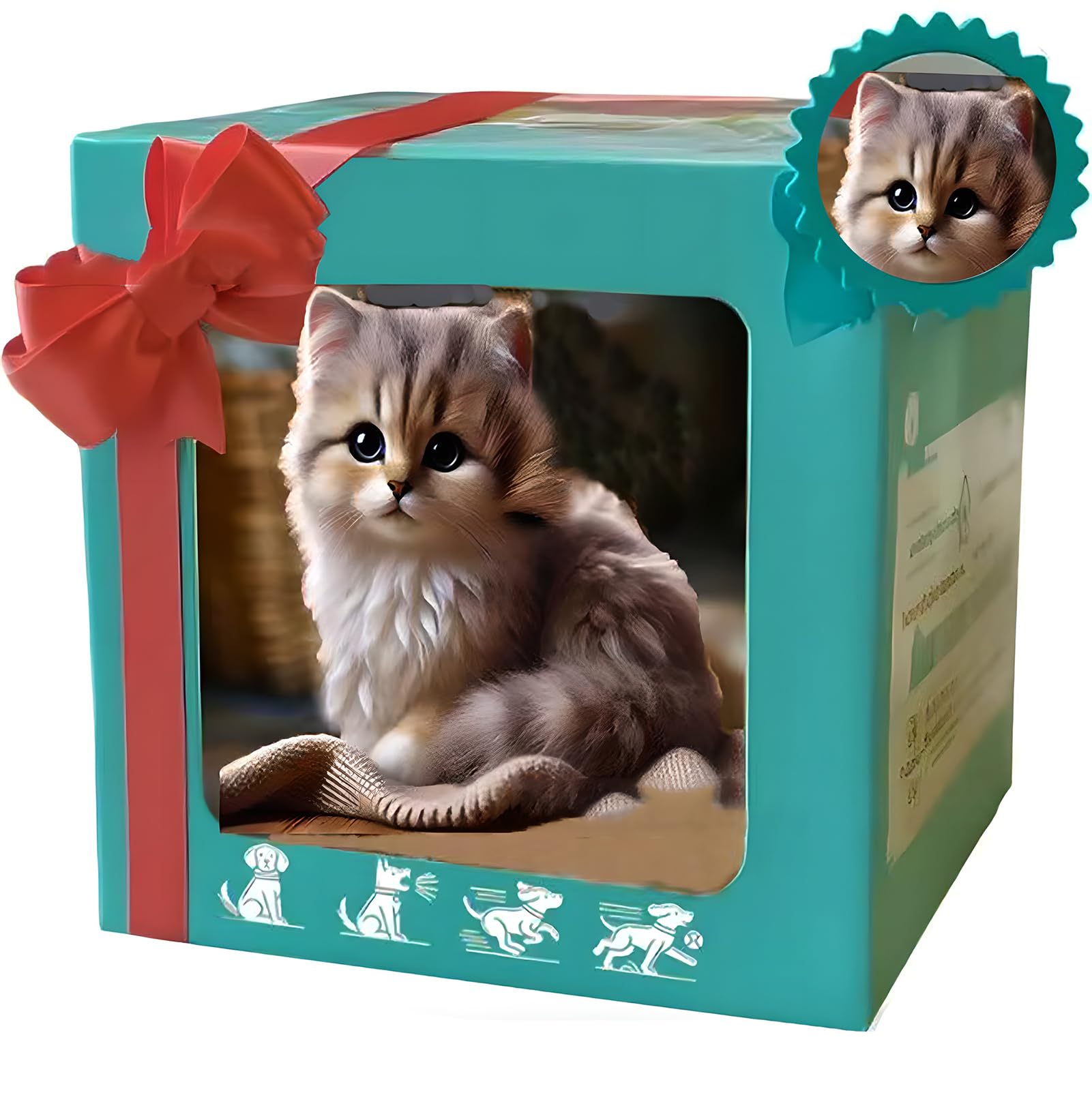 Chaton Robot Interactif avec Fourrure Douce - Chat Robot Réaliste 2026, Marche Intelligente, Miaule et Remue la Queue, Jouet Animal Animé pour Enfants et Filles #2