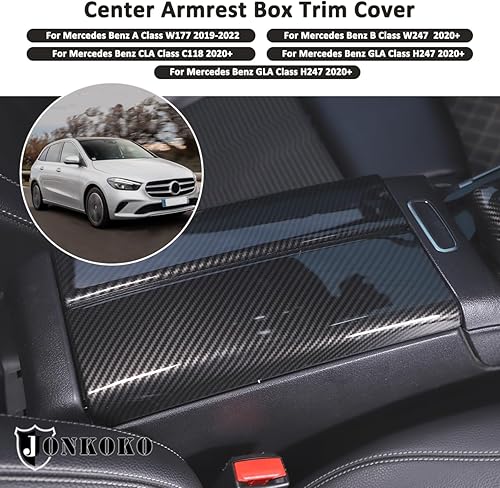 Miniatura 4 de Funda para reposabrazos interior de automóvil para Benz Clase A W177 2019-2022 2019-2022 para reposabrazos de consola de automóvil, accesorios