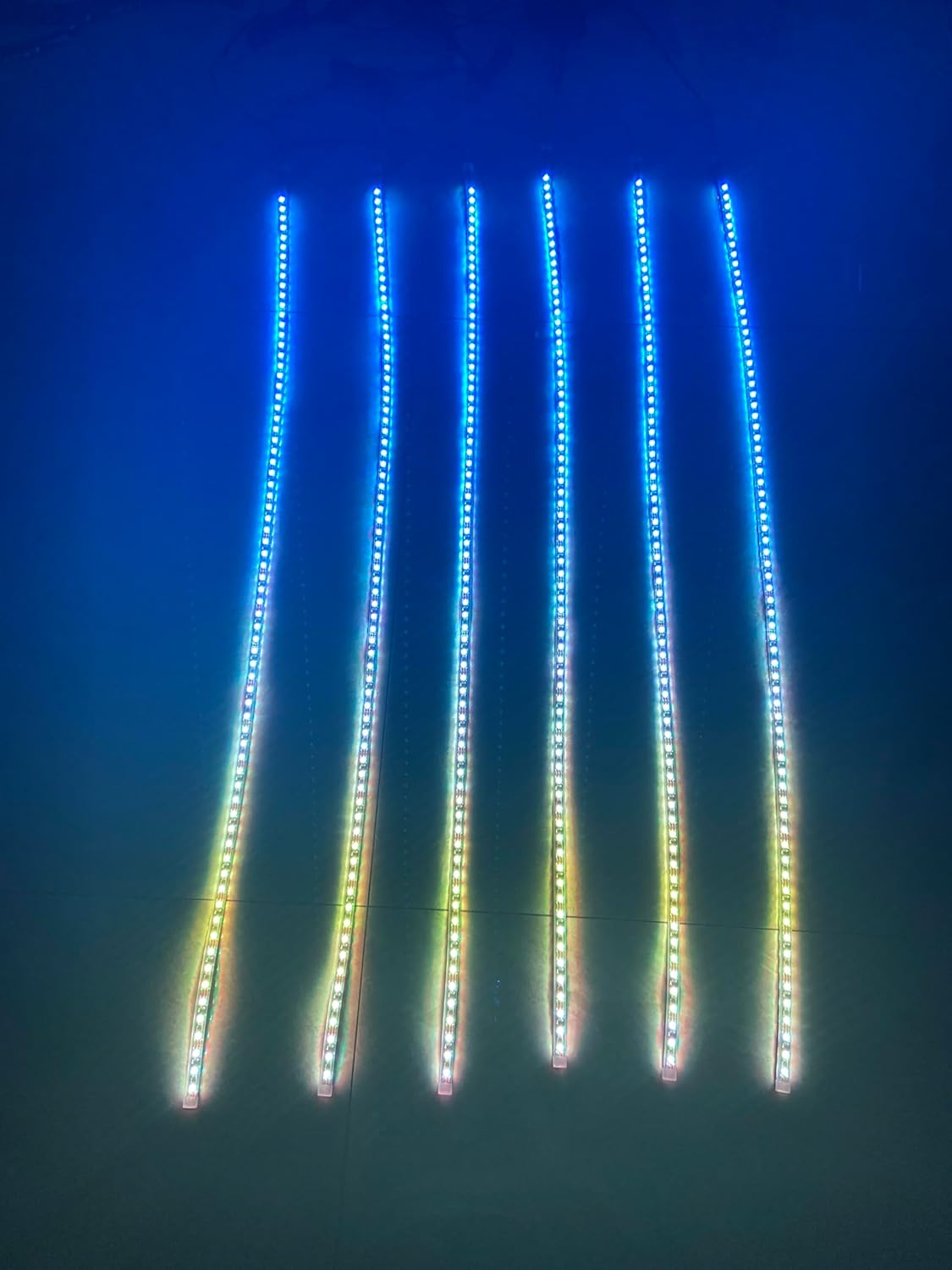 6PCS 3FT 90CM 36" Single Row RGB Dream Color Chasing Flow Dynamic Addressable LEDs Light Strips Bluetooth + Remote for Car Truck Vehilce Polaris Slingshot S/R/SL/SLR/GT