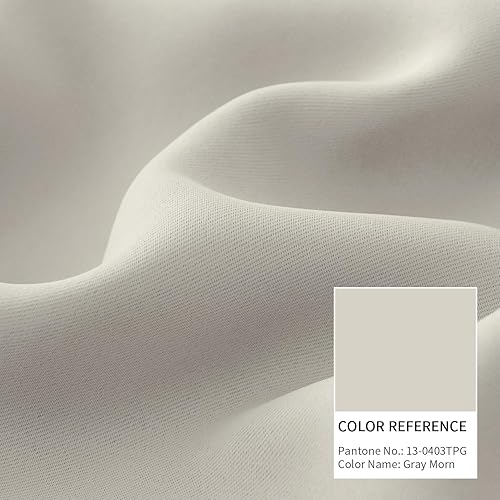 Miniatura 4 de BGment Cortinas opacas con bolsillo para barra y pestaña trasera para dormitorio, cortinas de oscurecimiento con aislamiento térmico para sala de