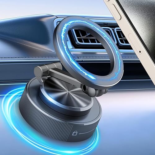 Soporte de teléfono para automóvil Magsafe succión más fuerte y magnético Soporte de teléfono ajustable de 360 para automóvil, soportes para
