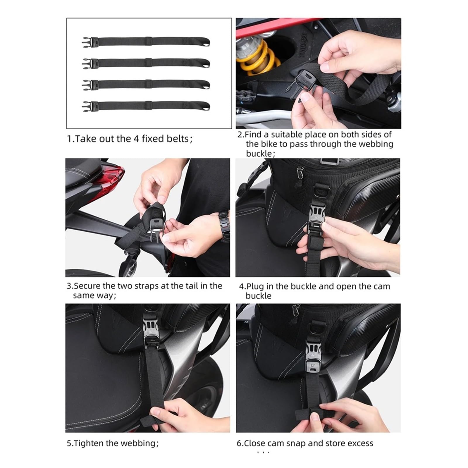 Borsa Moto Impermeabile Borsa Sedile Posteriore Espandibile Grande Capacità 12-18 Litri Attrezzi Posteriori Per Guida Universale Per Moto