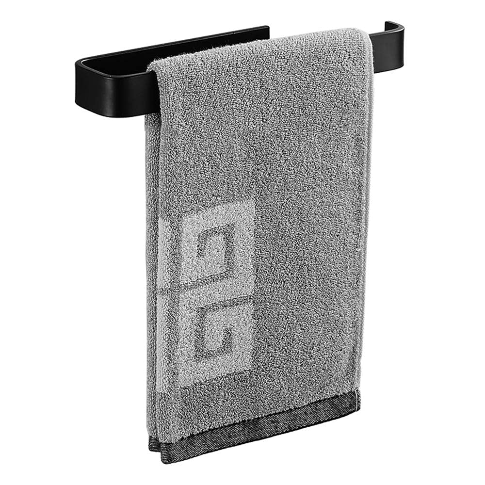 Porte-serviettes noir et or sans perçage en aluminium antirouille