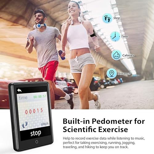 Miniatura 15 de Reproductor MP3 de 96 GB con Bluetooth 5.1, pantalla táctil completa de 2.8 pulgadas, reproductor MP4 MP3 con altavoz, reproductor de música