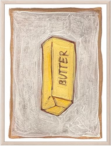 Arte de pared minimalista para cocina, decoración de cocina, póster de cafetería, lienzo de mantequilla, 12 x 16 pulgadas, sin marco, regalo de