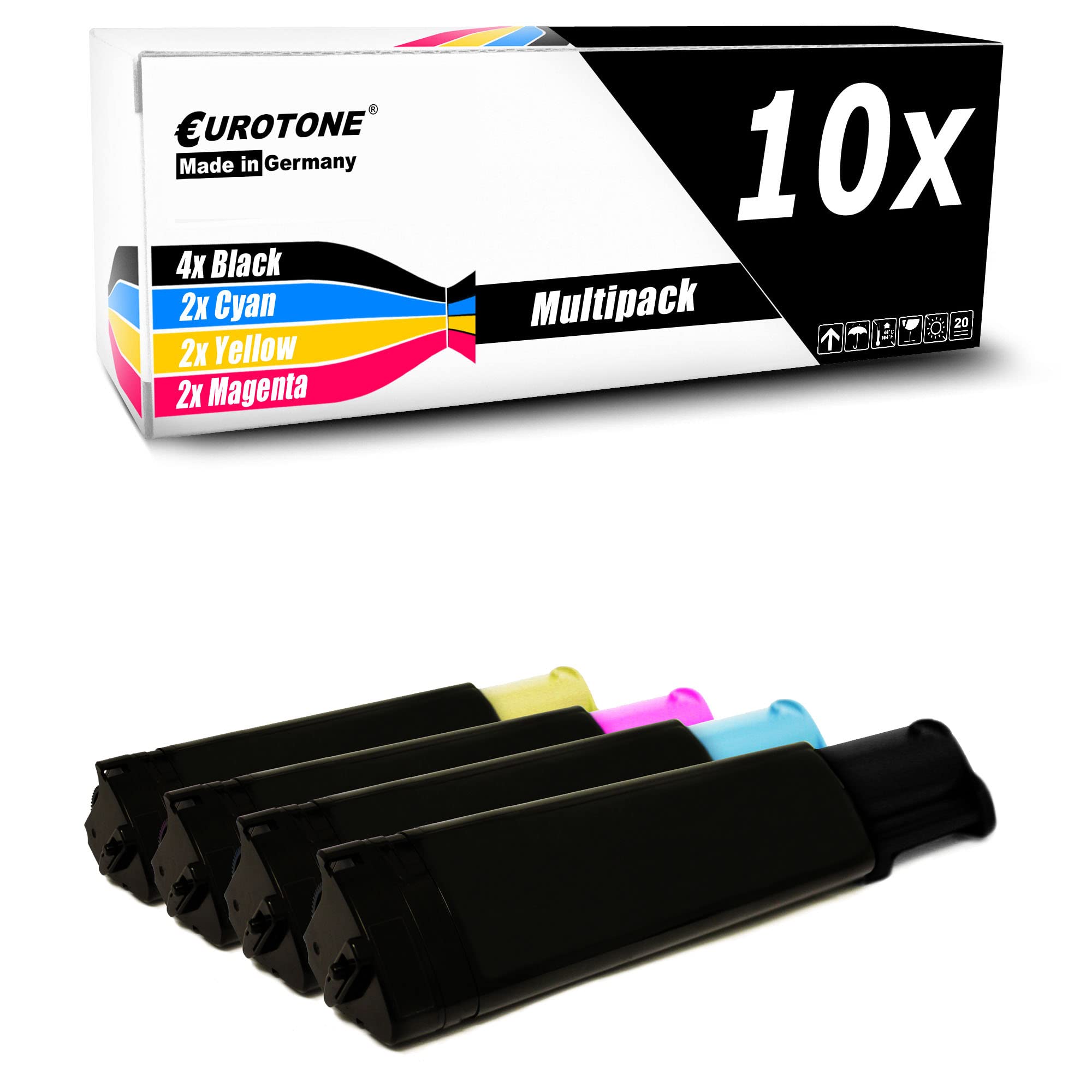 Eurotone Toner w zestawie 10x toner kompatybilny jako zamiennik do Epson Aculaser CX21 zastępuje CKMY