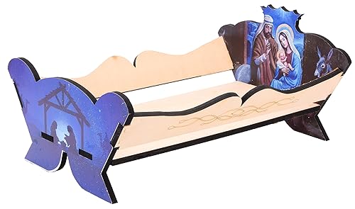 AC Quinceañeras and More Cama para nino dios accesorios para nino dios cama para beby jesus Cuna de madera Portal de belen 15 cm