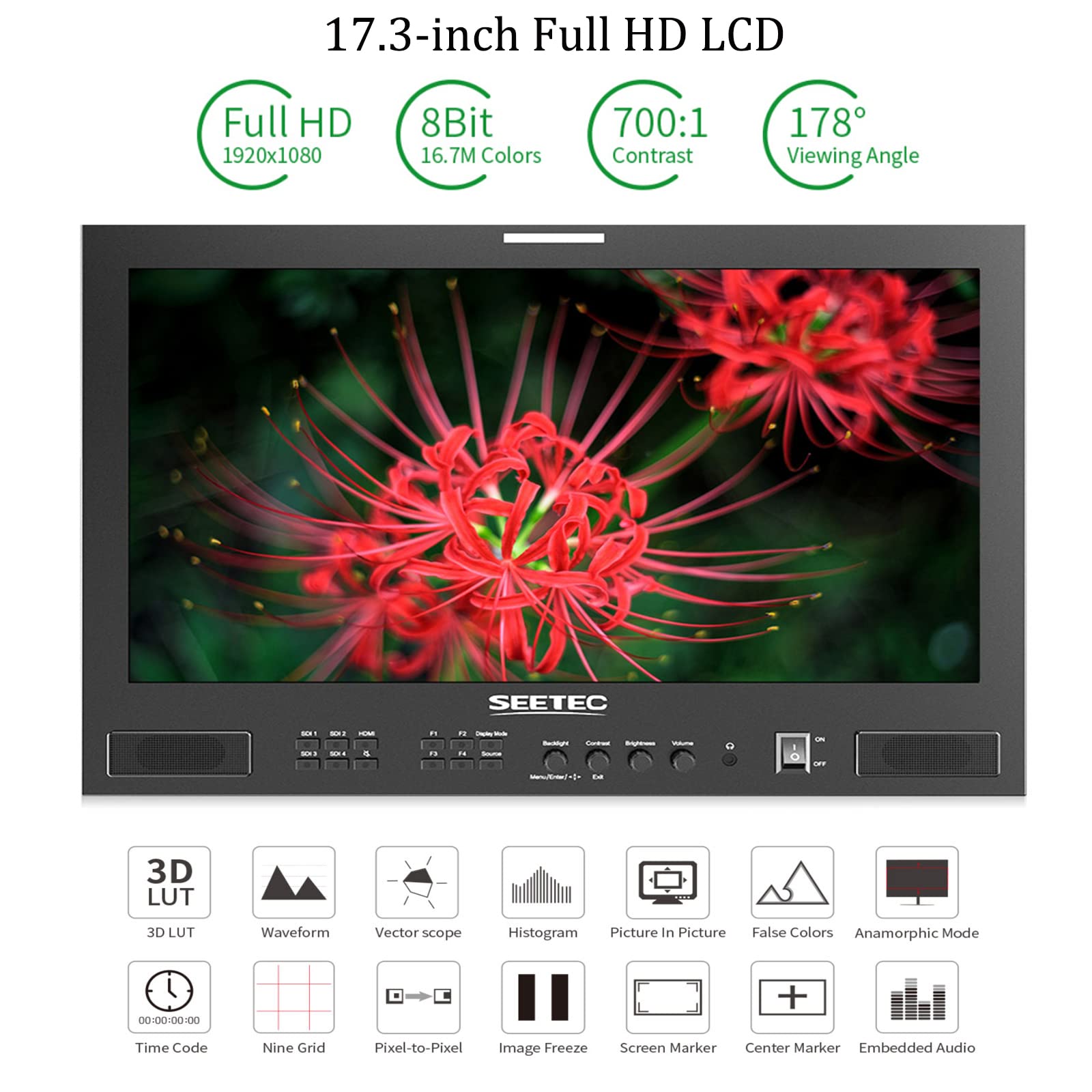 Amazon | SEETEC ATEM173S 17.3インチ マルチカメラ ブロードキャスト