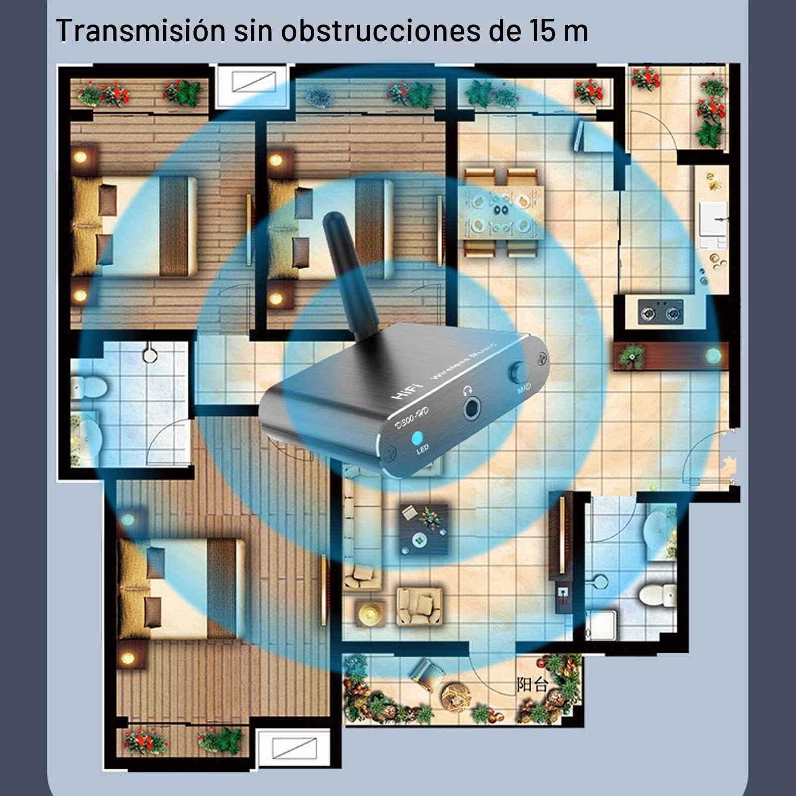 Receptor Bluetooth, Receptor de Música Bluetooth 5.2, Salida Coaxial óptica HiFi AUX, Adaptador de Audio Inalámbrico para Altavoces de Auriculares Estéreo Domésticos