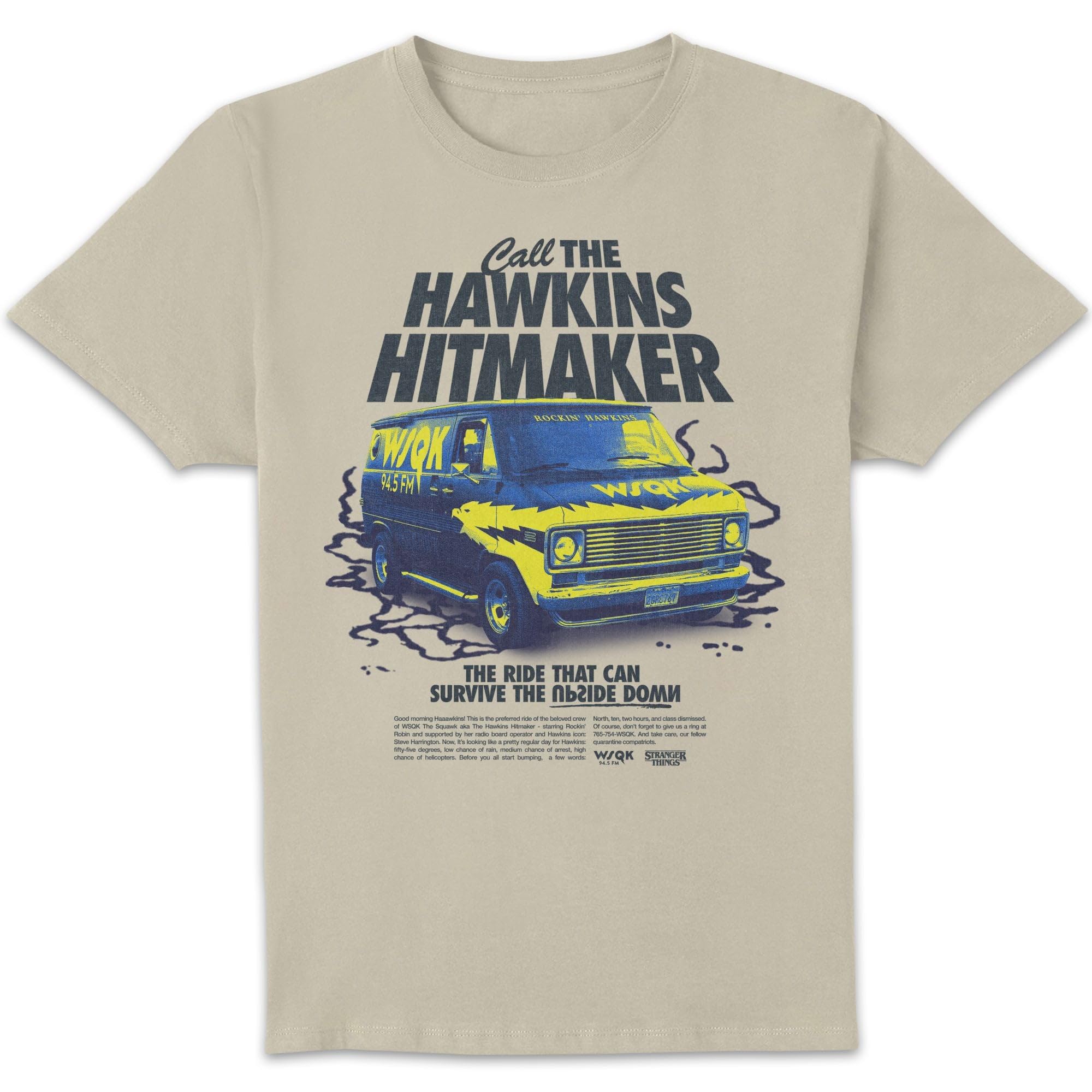 Zavvi Unisex Multi Stranger Things Hawkins Hitmaker Men's T-Shirt - Cream M