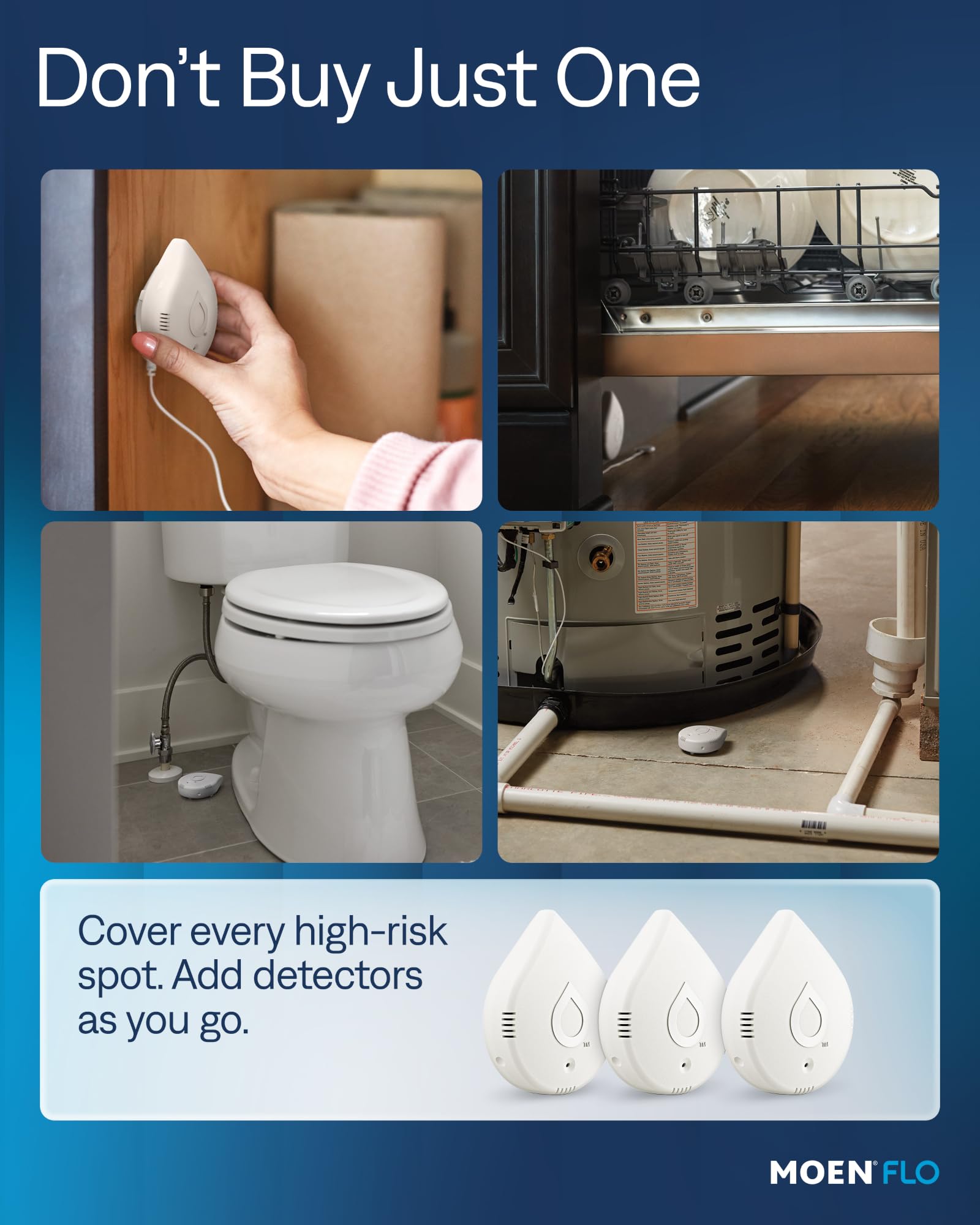 Moen 920-004 Flo by Moen Smart Water Detector, 1-Pack