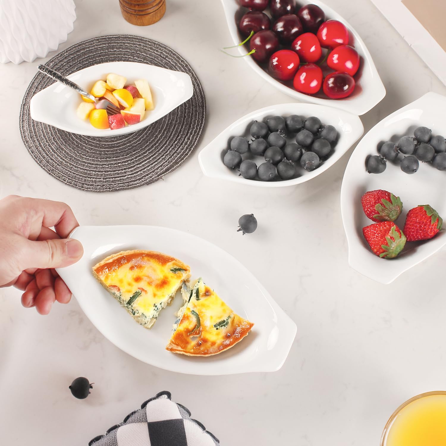 楕円形皿グラタン4点セット 10個セット 白楕円グラタン大 [ 23.5×13.2×4.1㎝ ] | グラタン皿