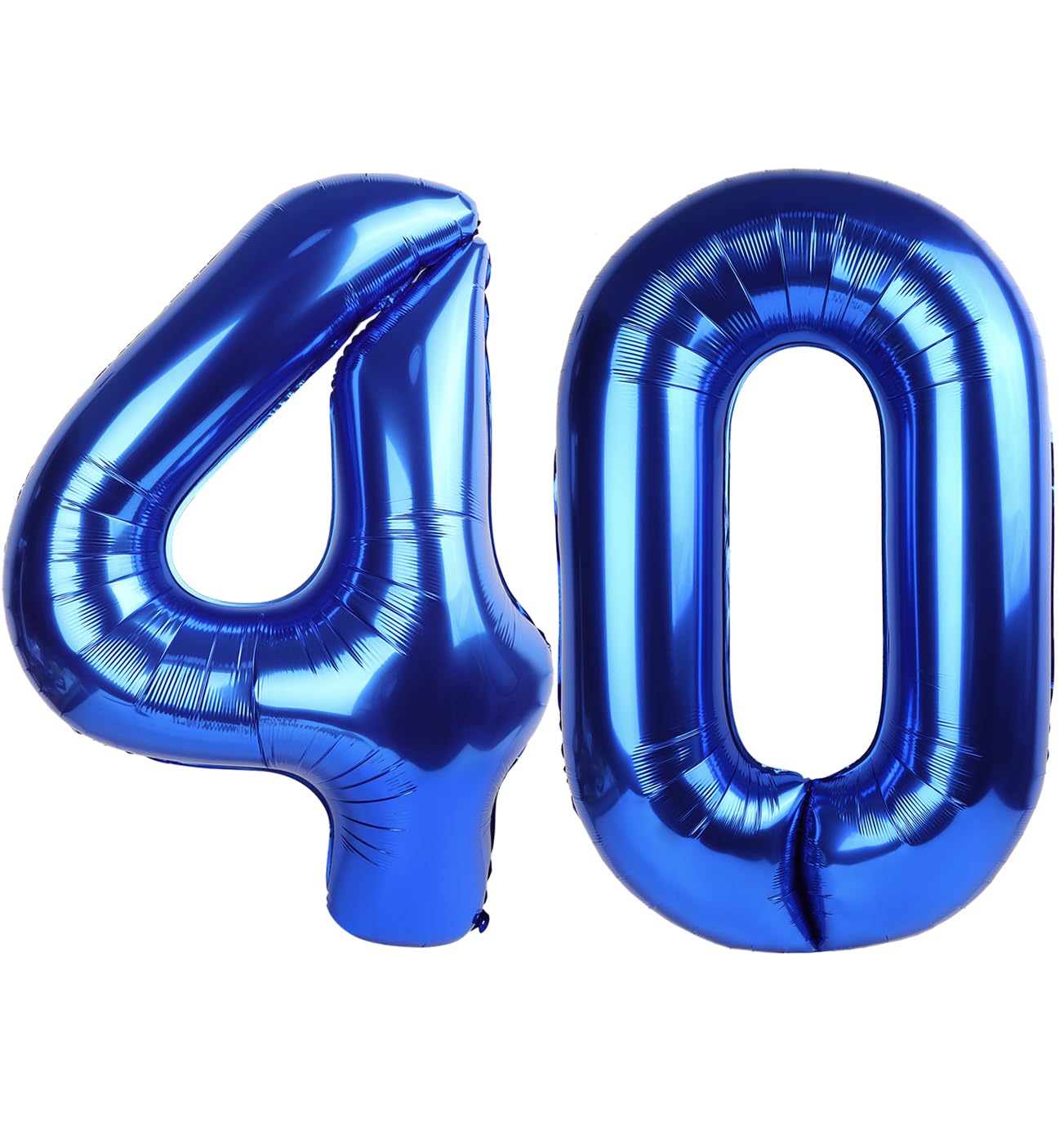 Navy Blue Number 40 Balloon 40 inch, 40 Number Balloons, 40th Navy Blue Birthday Decorations, 40 Year Old Women Men Blue Party Supplies