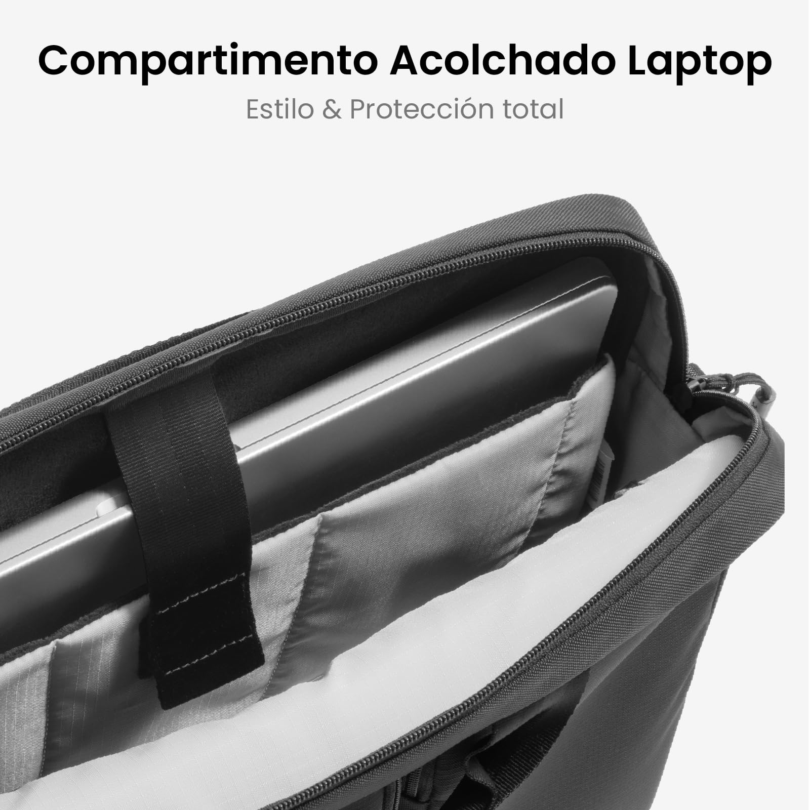 tomtoc Funda Portatil Slim para 15 15,6 16 Pulgadas Portátiles, Maletín Portátil Impermeable para MacBook Pro/Air M4 M3, Funda Profesional para Ordenador 15.6 Pulgadas Con Bandolera para Documentos