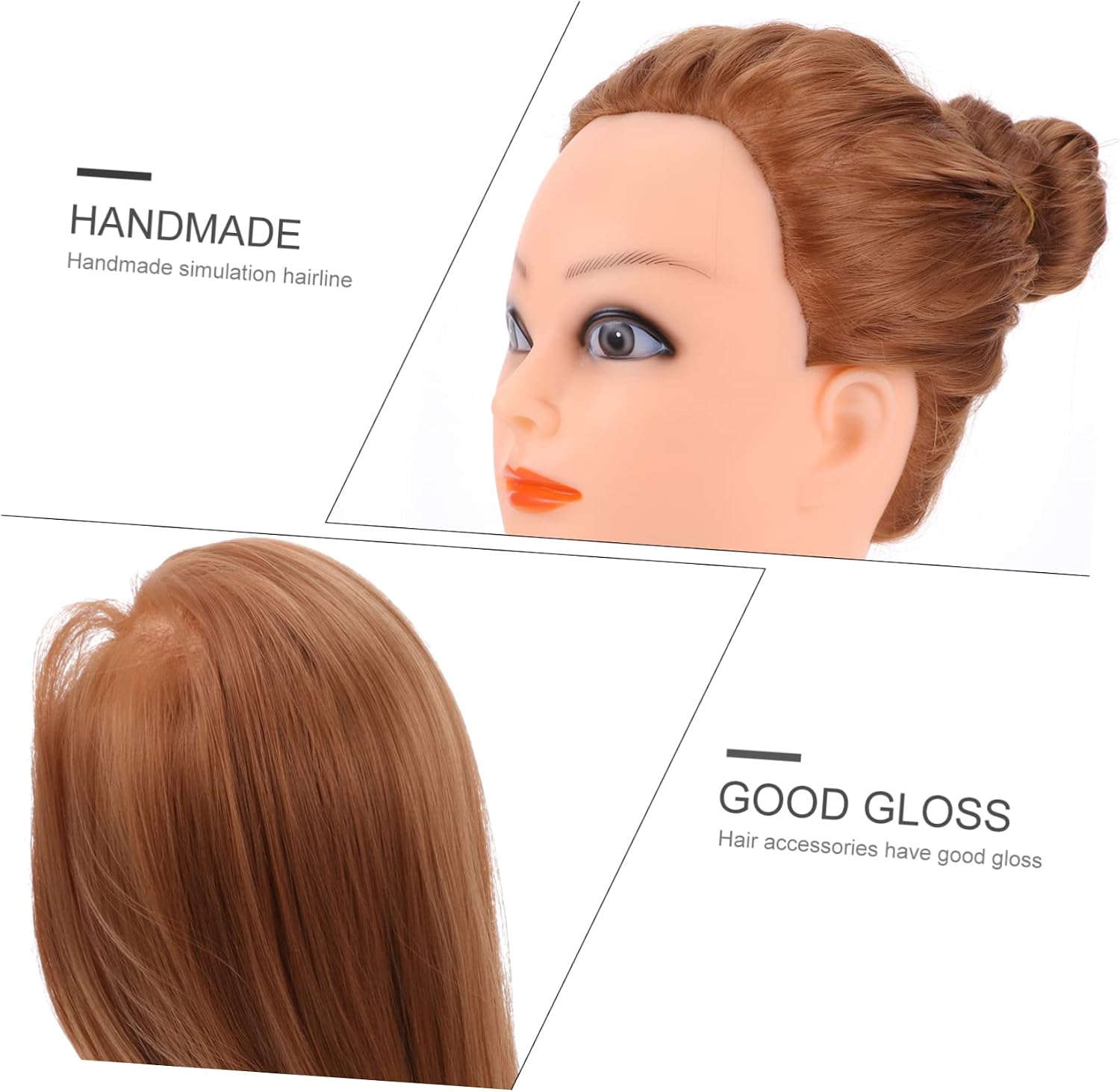 Hair Mannequin for Styling and Training High-temperature for Braiding and Hair Design Practice for Cosmetology Students and Enthusiasts