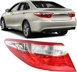 labwork 1-Pack Left Driver Side Tail Light Replacement for 2015 2016 2017 Toyota Camry Outer Rear Brake Lamp Assembly TO2804121 8156006640