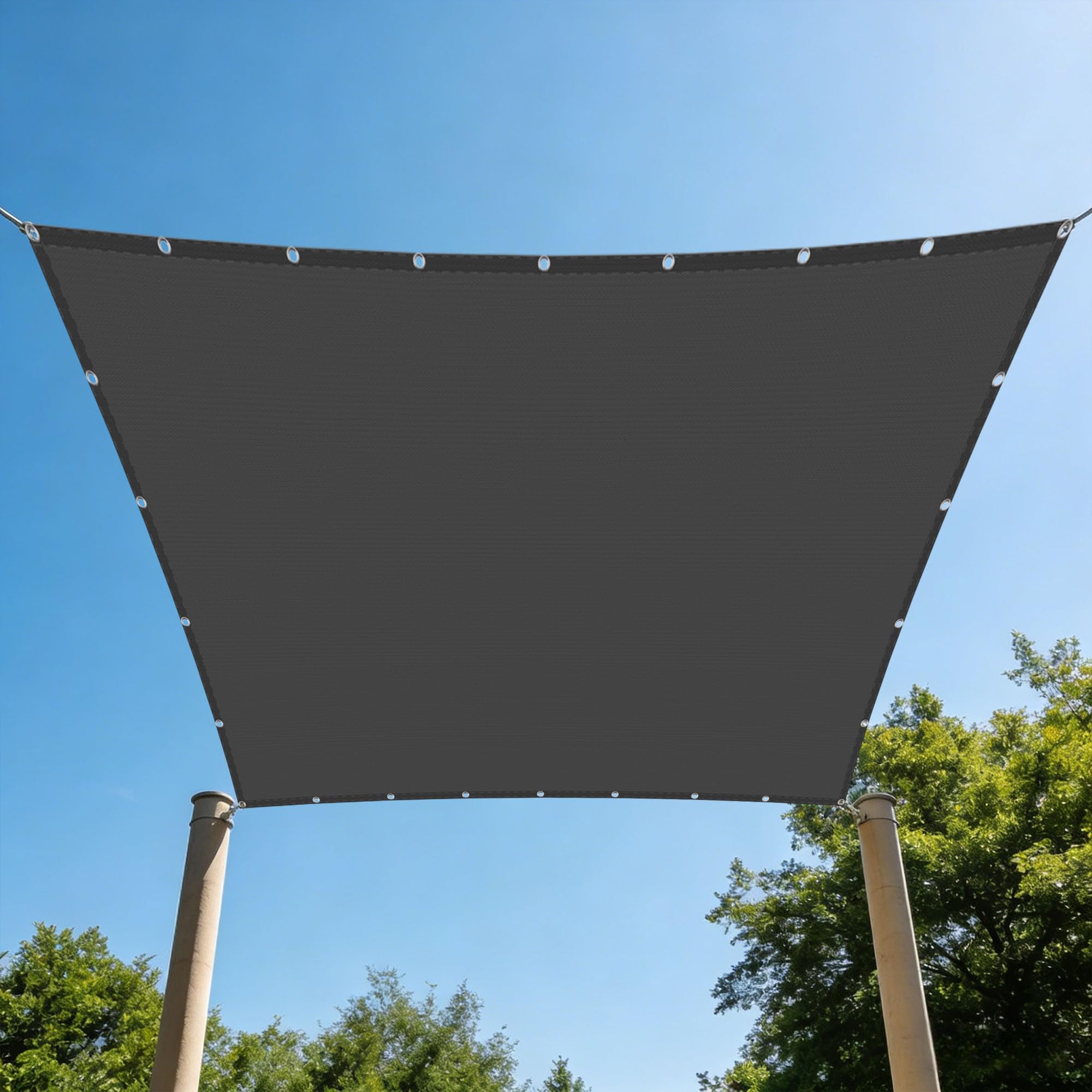 Voile d'ombrage protection UV 140x300 cm pour supprimer l'éblouissement sur balcon et patio