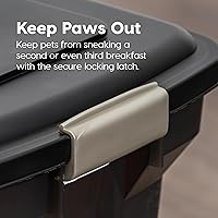 Vista 8 de IRIS USA Contenedor Hermético de Almacenamiento de Comida para Perros, WeatherPro, Hasta 40 libras, Ruedas Removibles, para Contenedor