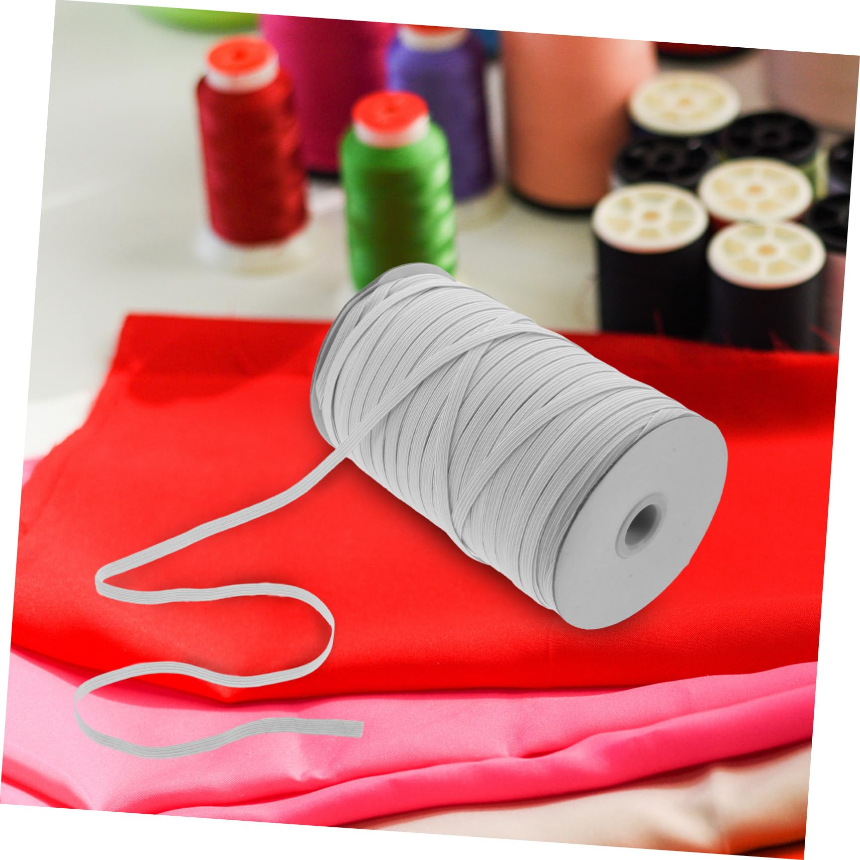 Banda Elástica para Coser de Color Claro de 6mm, 1 Rollo de 180 M