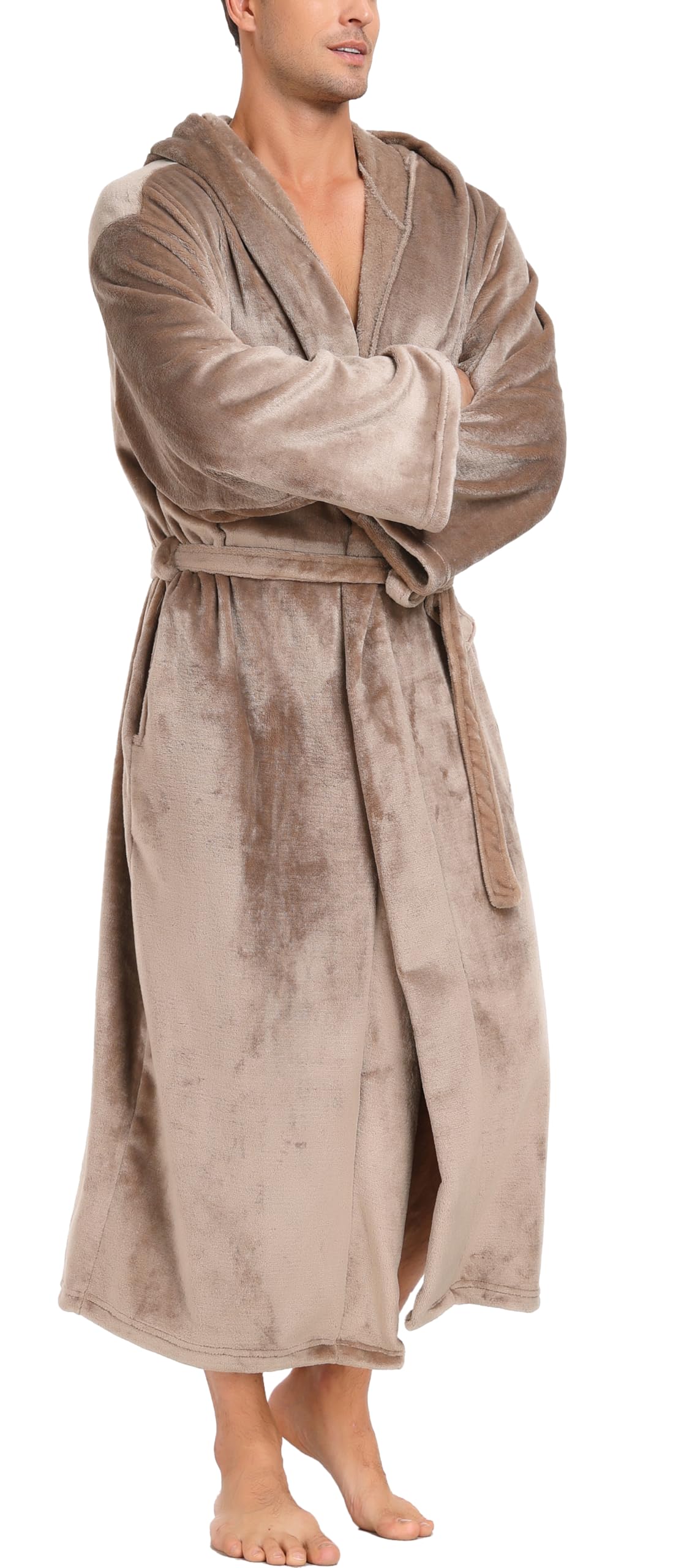 Vlazom Vestaglia Uomo Invernale Pile Vestaglia Lunga Invernale Pajama con Accappatoio Vestaglia Invernale Lunghe S-3XL
