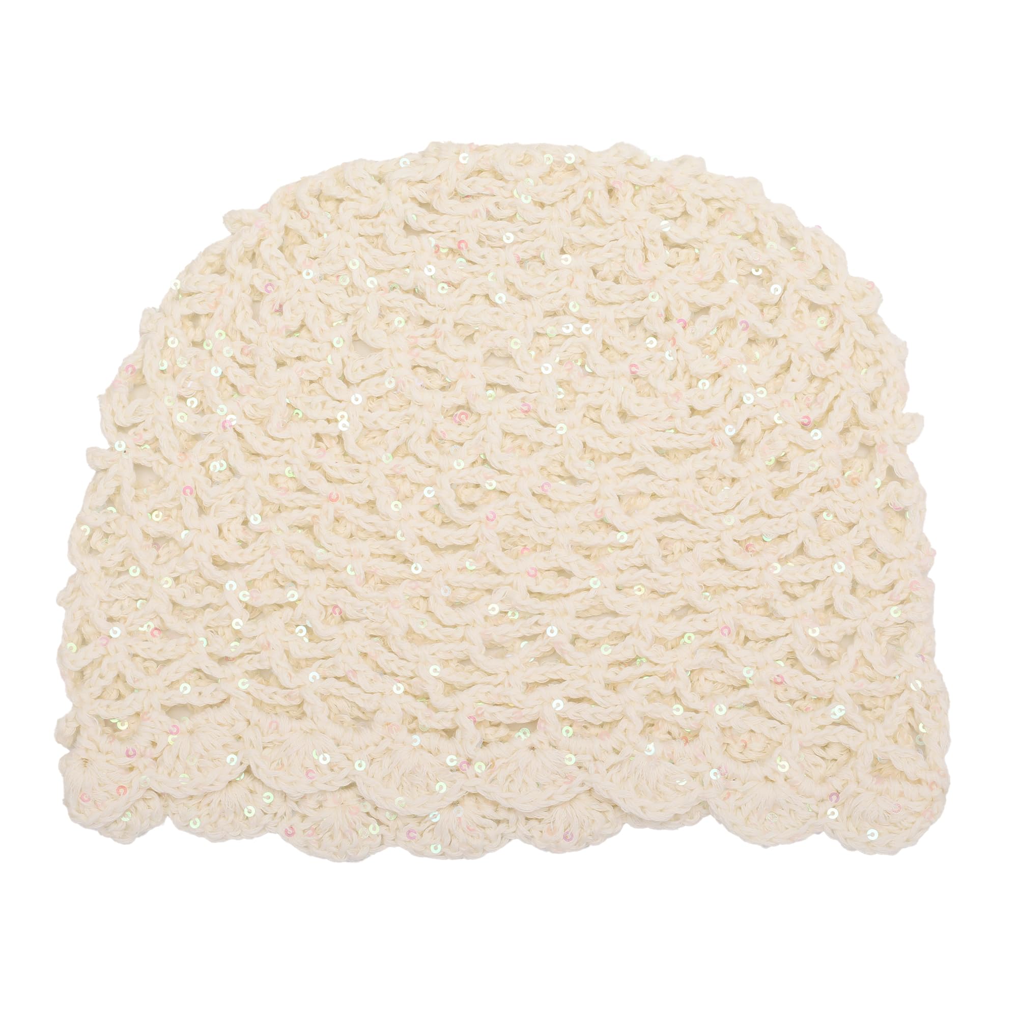 Gorro de punto de verano hecho a mano con flores