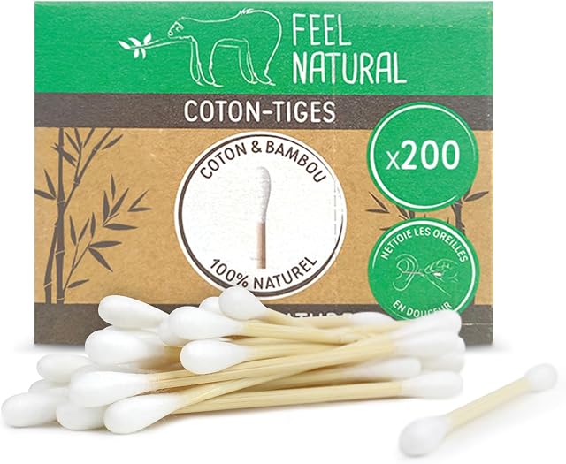 Box of 200 Feel Natural Bamboo Cotton Buds White