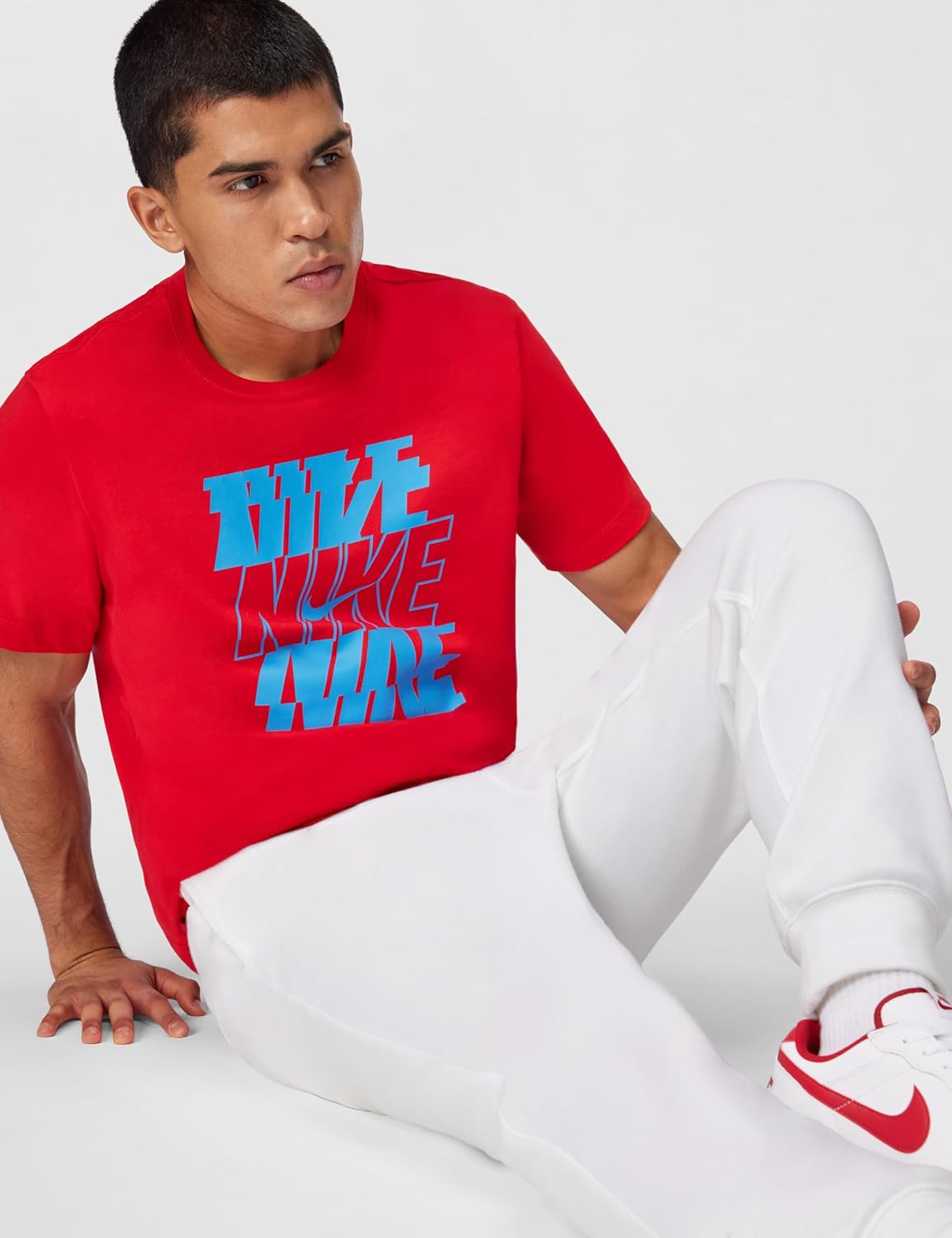 Nike Mens Sportswear Club T-Shirt (Nike Block Stack)