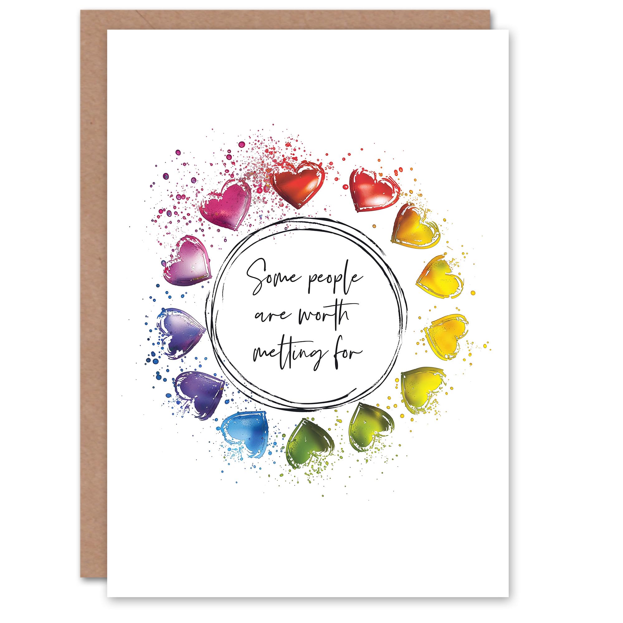 Artery8 Marriage Poem Worth Melting For Rainbow Blank For Him Or Her Art Wedding Card