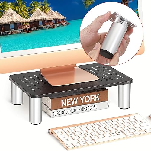 Miniatura 7 de Sumnacon 4 patas de muebles de aleación de aluminio, patas redondas ajustables para sofá, patas de gabinete de muebles, patas de 3 pulgadas para